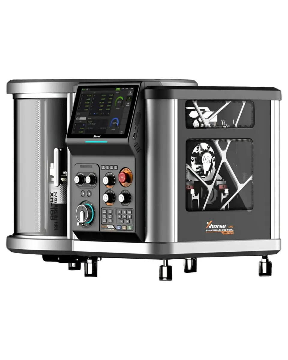 XHorse XM-100 5-axis CNC machine with its touchscreen control panel